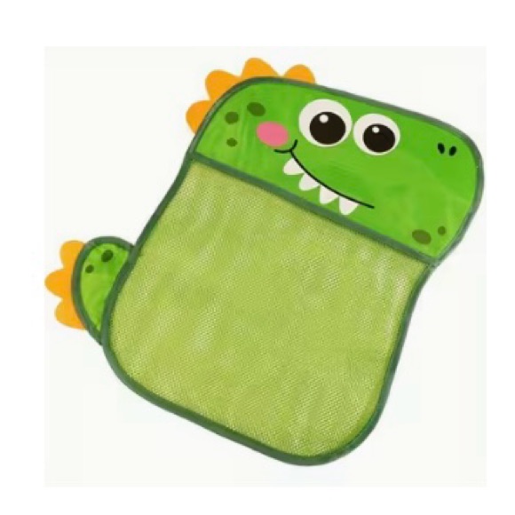 Green Dinosaur Bath Toy Organizer With Suction Cups  Brand New